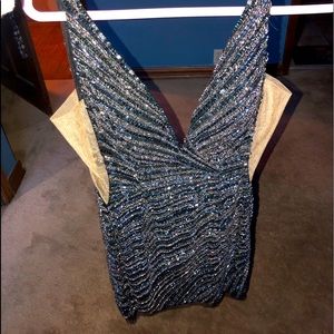 Jovani Sequined Mini Cocktail Dress